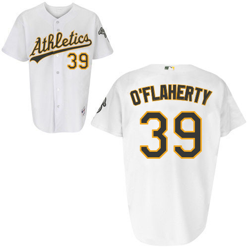 Eric O-Flaherty #39 Youth Baseball Jersey-Oakland Athletics Authentic Home White Cool Base MLB Jersey